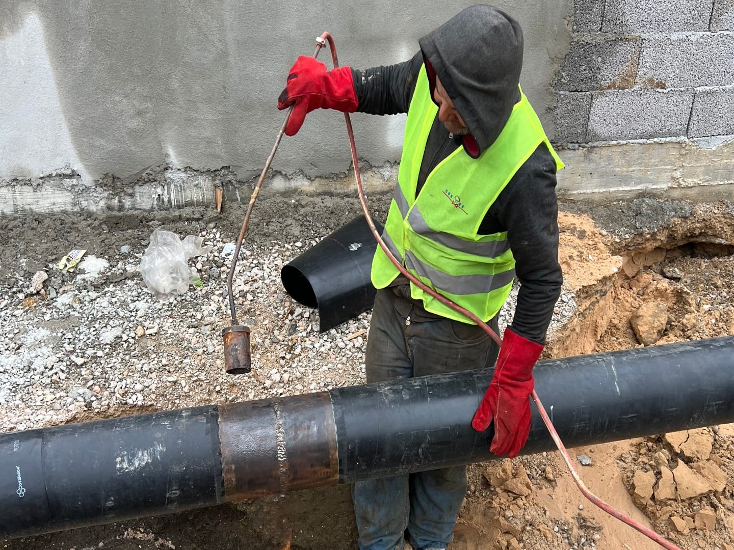 Revêtement d’une canalisation de gaz naturel