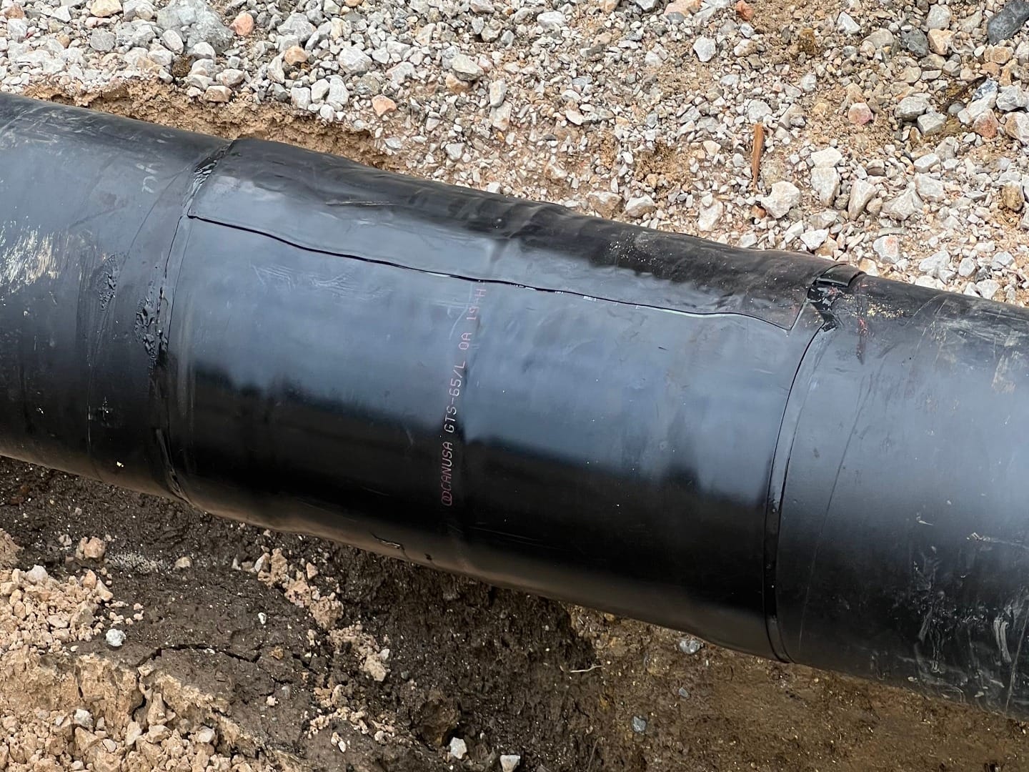 Revêtement d’une canalisation de gaz naturel